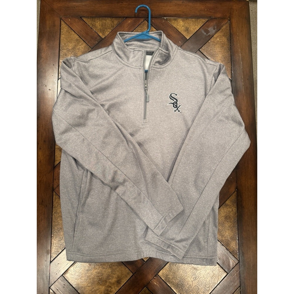 Dunbrooke Chicago Whitesox 1/4 Zip Pullover Gray Mens Size Medium